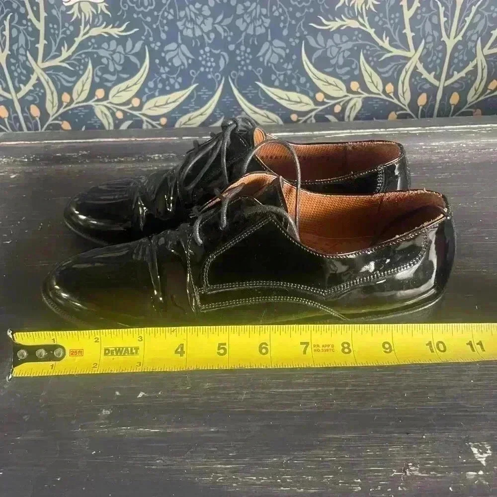 Giorgio Brutini Mens Black Patent Leather Dress Shoes 7.5 D - Picture 6 of 8